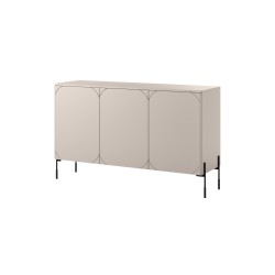 Komoda trzydrzwiowa Sonatia na metalowych nogach 150 cm