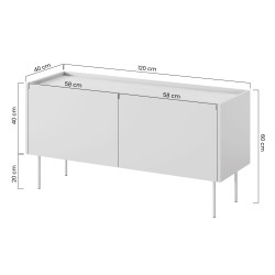 Szafka RTV Desin 120 cm - kaszmir / dąb nagano Szafka RTV Desin 120 cm - kaszmir / dąb nagano