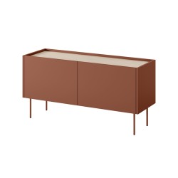 Szafka RTV Desin 120 cm - ceramic red / dąb nagano