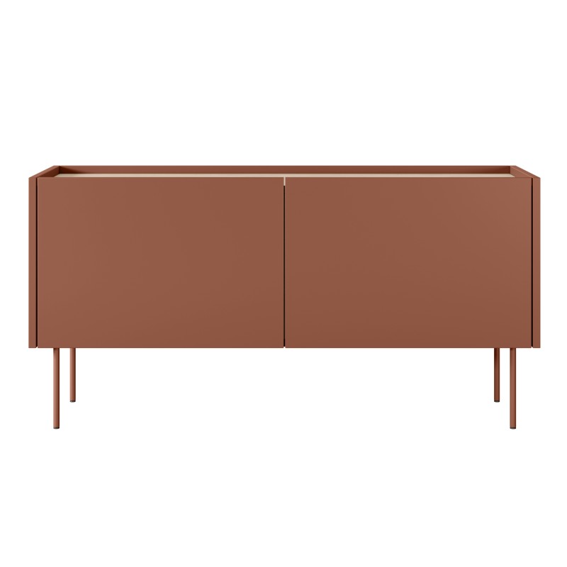 Szafka RTV Desin 120 cm z ukrytą szufladą - ceramic red / dąb nagano Szafka RTV Desin 120 cm z ukrytą szufladą - ceramic red / dąb nagano