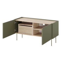 Szafka RTV Desin 120 cm - oliwka / dąb nagano Szafka RTV Desin 120 cm - oliwka / dąb nagano
