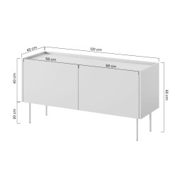 Szafka RTV Desin 120 cm - kaszmir / dąb nagano Szafka RTV Desin 120 cm - kaszmir / dąb nagano