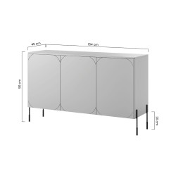 Komoda trzydrzwiowa Sonatia 150 cm - oliwka Komoda trzydrzwiowa Sonatia 150 cm - oliwka