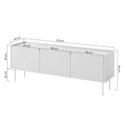 Szafka RTV Desin 170 cm - ceramic red / dąb nagano Szafka RTV Desin 170 cm - ceramic red / dąb nagano