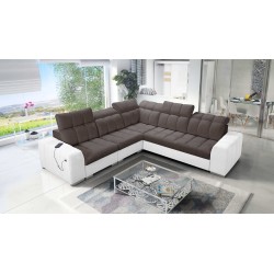 Prisma III corner sofa with sleeping function and USB port – comfort and style in one piece of furniture Prisma III corner sofa with sleeping function and USB port – comfort and style in one piece of furniture