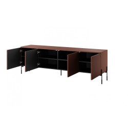 Szafka RTV czterodrzwiowa Sonatia - burgund 200 cm Szafka RTV czterodrzwiowa Sonatia - burgund 200 cm