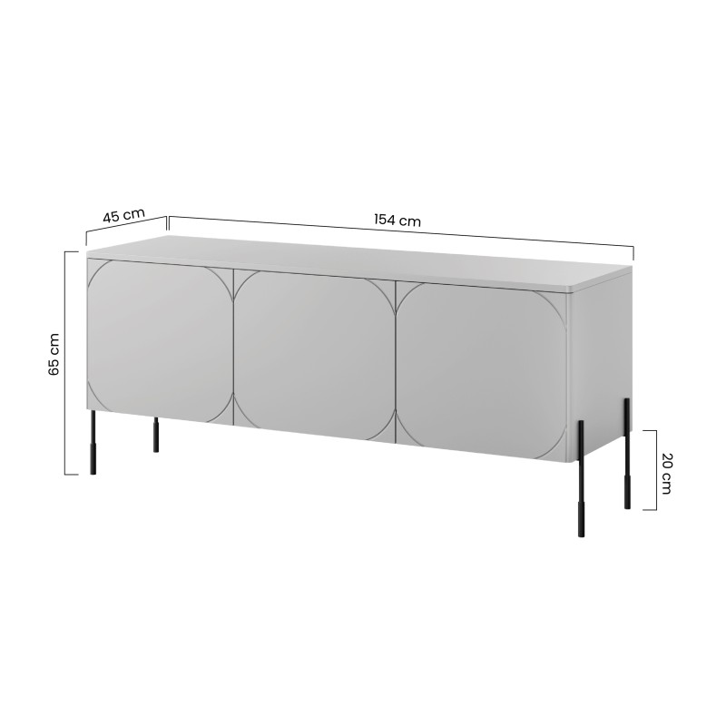 Szafka RTV Sonatia 150 cm - oliwka, nowoczesny design Szafka RTV Sonatia 150 cm - oliwka, nowoczesny design