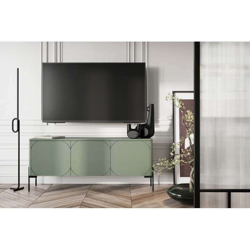 Szafka RTV Sonatia 150 cm - oliwka, nowoczesny design Szafka RTV Sonatia 150 cm - oliwka, nowoczesny design
