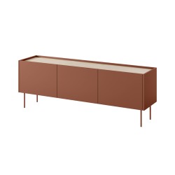 Szafka RTV Desin 170 cm - ceramic red / dąb nagano
