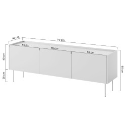 Szafka RTV Desin 170 cm - ceramic red / dąb nagano Szafka RTV Desin 170 cm - ceramic red / dąb nagano