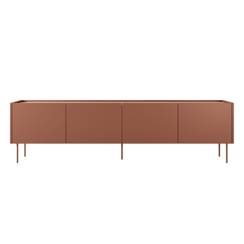 Szafka RTV Desin 220 cm - ceramic red / dąb nagano Szafka RTV Desin 220 cm - ceramic red / dąb nagano