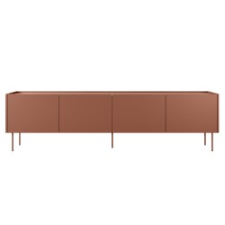 Szafka RTV Desin 220 cm - ceramic red / dąb nagano Szafka RTV Desin 220 cm - ceramic red / dąb nagano