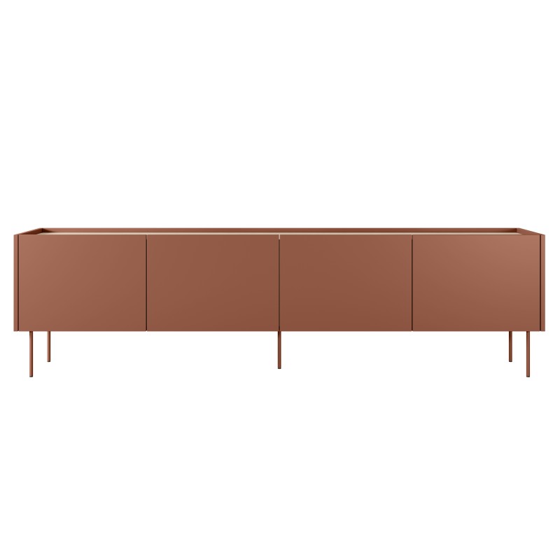 Szafka RTV Desin 220 cm - ceramic red / dąb nagano Szafka RTV Desin 220 cm - ceramic red / dąb nagano