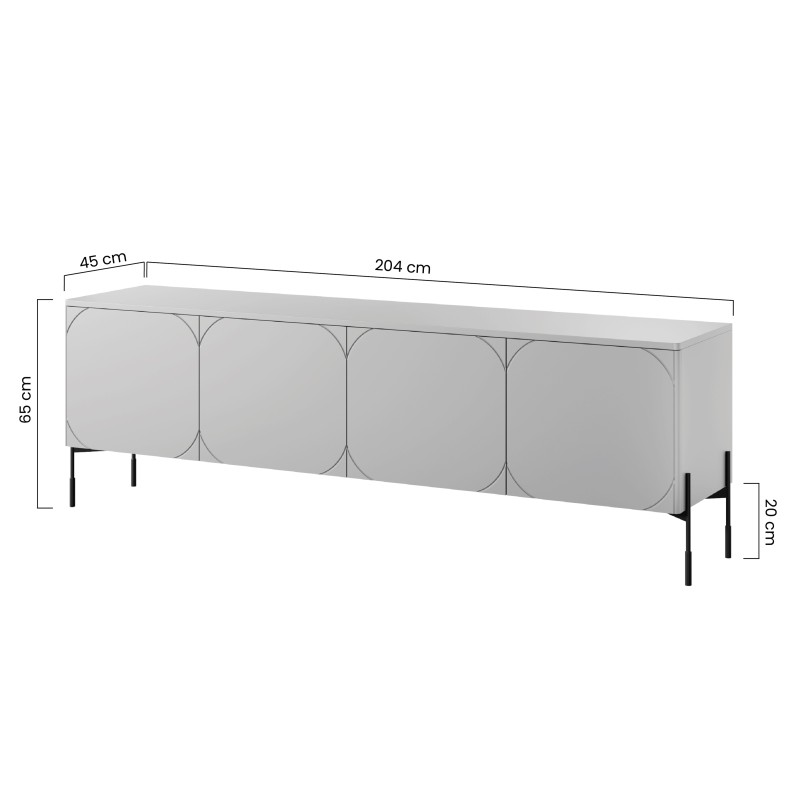 Szafka RTV Sonatia 200 cm - elegancja i funkcjonalność Szafka RTV Sonatia 200 cm - elegancja i funkcjonalność