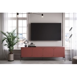 Szafka RTV czterodrzwiowa Sonatia 200 cm - burgund Szafka RTV czterodrzwiowa Sonatia 200 cm - burgund
