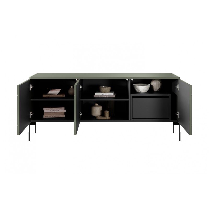 Szafka RTV Sonatia 150 cm - oliwka, nowoczesny design Szafka RTV Sonatia 150 cm - oliwka, nowoczesny design