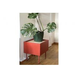 Szafka nocna Desin z szufladą 45 cm - ceramic red / dąb nagano Szafka nocna Desin z szufladą 45 cm - ceramic red / dąb nagano