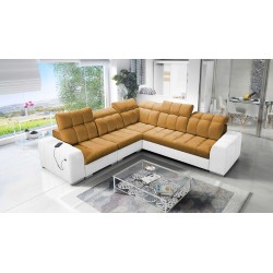 Prisma III corner sofa with sleeping function and USB port – comfort and style in one piece of furniture Prisma III corner sofa with sleeping function and USB port – comfort and style in one piece of furniture