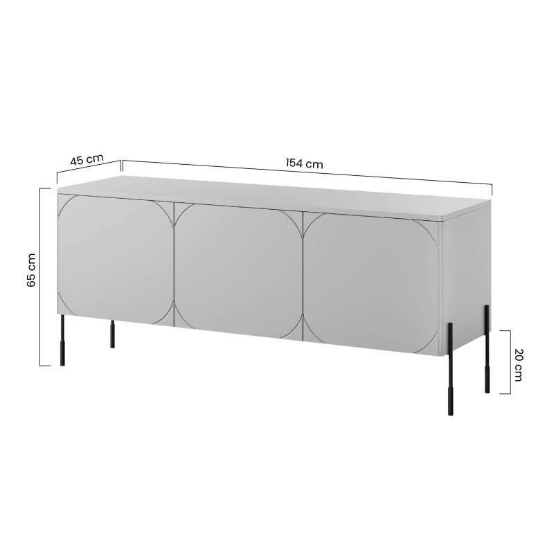 Szafka RTV Sonatia 150 cm - kaszmir, nowoczesny design Szafka RTV Sonatia 150 cm - kaszmir, nowoczesny design