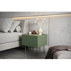 Szafka nocna Desin z szufladą 45 cm - oliwka / dąb nagano Szafka nocna Desin z szufladą 45 cm - oliwka / dąb nagano
