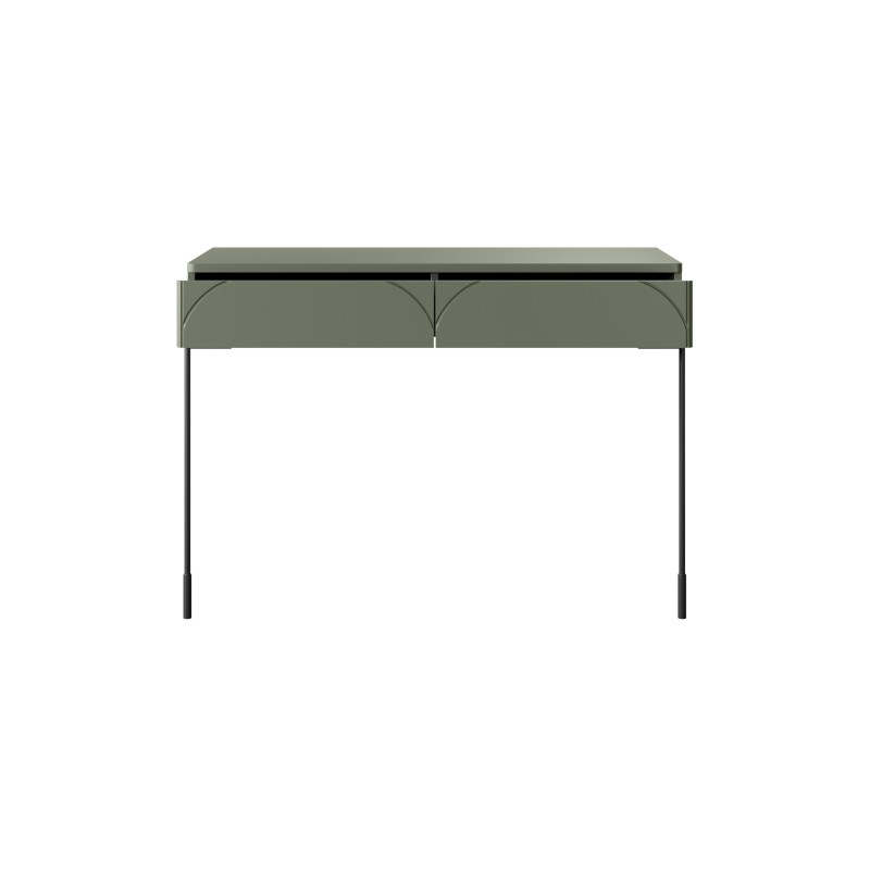 Konsola / toaletka Sonatia 100 cm z dwoma szufladami - oliwka Konsola / toaletka Sonatia 100 cm z dwoma szufladami - oliwka