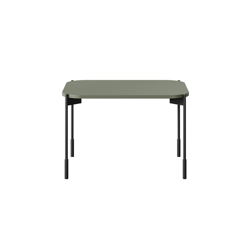 Stolik kawowy Sonatia 60 cm prostokątny na metalowych nogach - oliwka Stolik kawowy Sonatia 60 cm prostokątny na metalowych nogach - oliwka