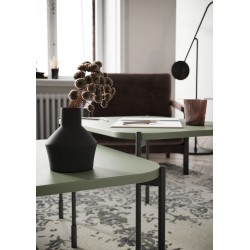 Stolik kawowy Sonatia 60 cm prostokątny na metalowych nogach - oliwka Stolik kawowy Sonatia 60 cm prostokątny na metalowych nogach - oliwka