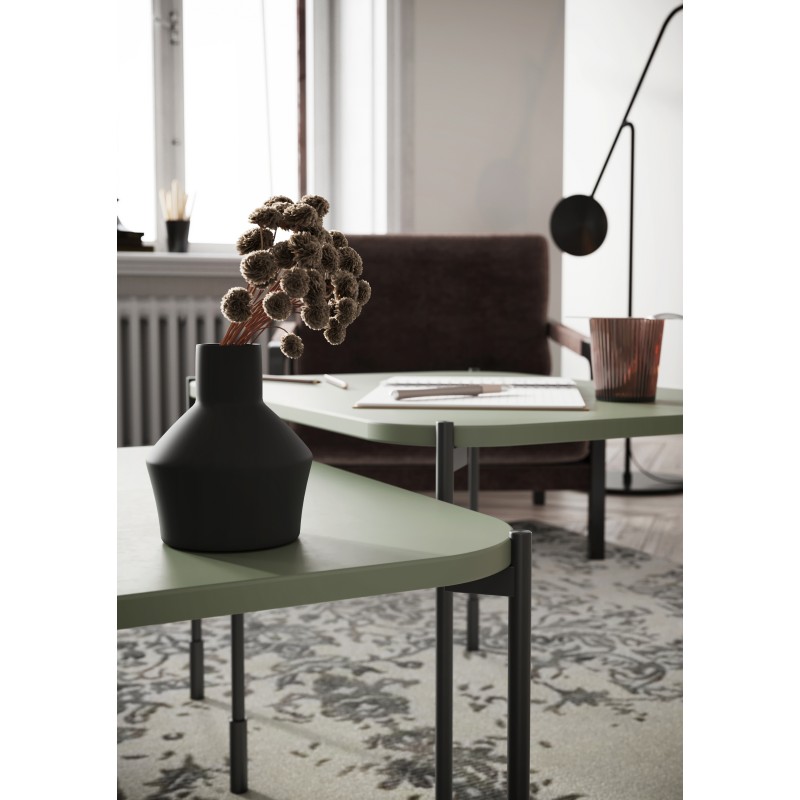 Stolik kawowy Sonatia 60 cm prostokątny na metalowych nogach - oliwka Stolik kawowy Sonatia 60 cm prostokątny na metalowych nogach - oliwka