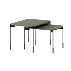 Stolik kawowy Sonatia 60 cm prostokątny na metalowych nogach - oliwka Stolik kawowy Sonatia 60 cm prostokątny na metalowych nogach - oliwka