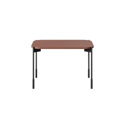 Stolik kawowy Sonatia 60 cm prostokątny na metalowych nogach - burgund Stolik kawowy Sonatia 60 cm prostokątny na metalowych nogach - burgund