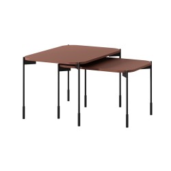 Stolik kawowy Sonatia 60 cm prostokątny na metalowych nogach - burgund Stolik kawowy Sonatia 60 cm prostokątny na metalowych nogach - burgund