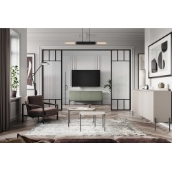 Stolik kawowy Sonatia 60 cm prostokątny na metalowych nogach - kaszmir Stolik kawowy Sonatia 60 cm prostokątny na metalowych nogach - kaszmir