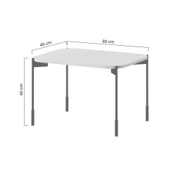 Stolik kawowy Sonatia 60 cm prostokątny na metalowych nogach - kaszmir Stolik kawowy Sonatia 60 cm prostokątny na metalowych nogach - kaszmir