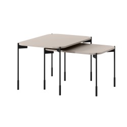 Stolik kawowy Sonatia 60 cm prostokątny na metalowych nogach - kaszmir Stolik kawowy Sonatia 60 cm prostokątny na metalowych nogach - kaszmir