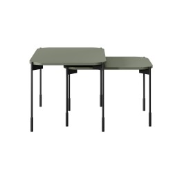 Stolik kawowy Sonatia 70 cm prostokątny na metalowych nogach - oliwka Stolik kawowy Sonatia 70 cm prostokątny na metalowych nogach - oliwka