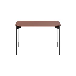 Stolik kawowy Sonatia 70 cm prostokątny na metalowych nogach - burgund Stolik kawowy Sonatia 70 cm prostokątny na metalowych nogach - burgund