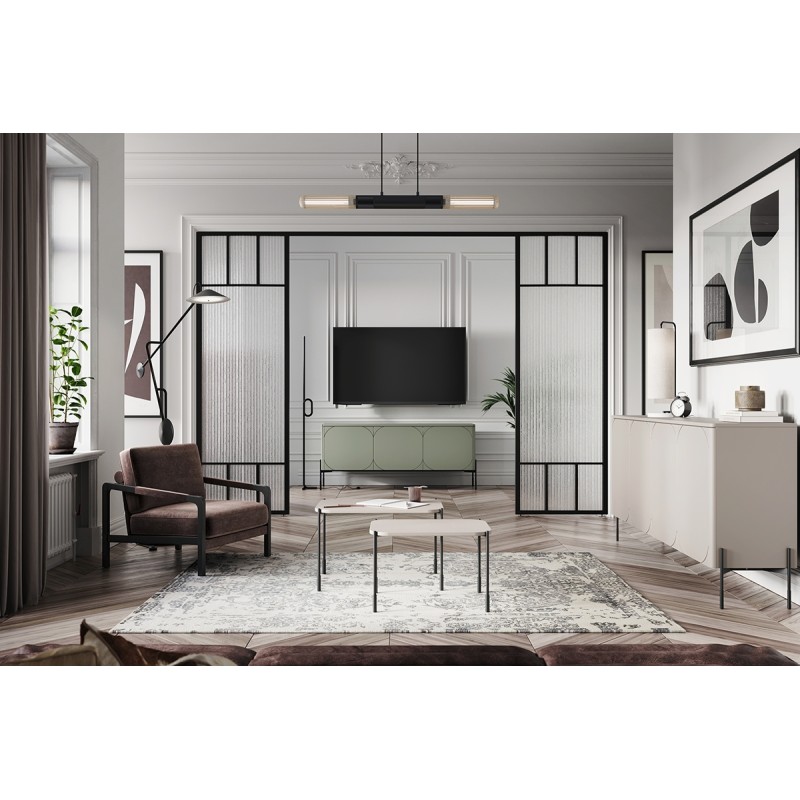 Stolik kawowy Sonatia 70 cm prostokątny na metalowych nogach - kaszmir Stolik kawowy Sonatia 70 cm prostokątny na metalowych nogach - kaszmir