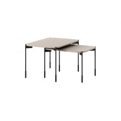 Stolik kawowy Sonatia 70 cm prostokątny na metalowych nogach - kaszmir Stolik kawowy Sonatia 70 cm prostokątny na metalowych nogach - kaszmir