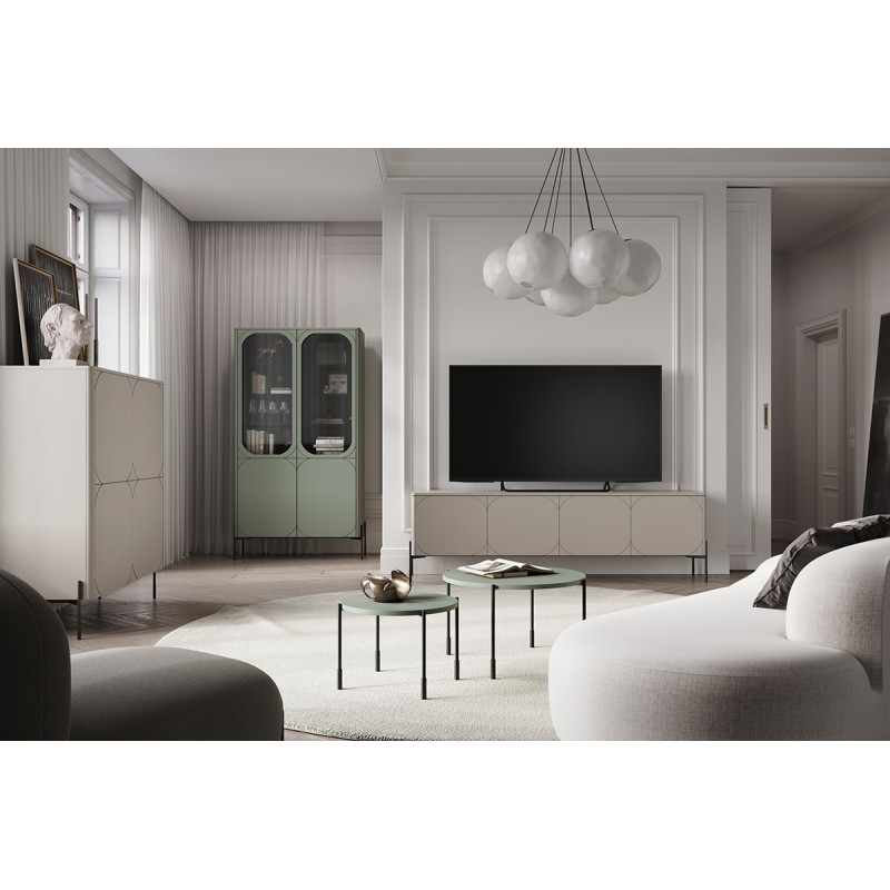 Stolik kawowy Sonatia 60 cm - oliwka, nowoczesny design