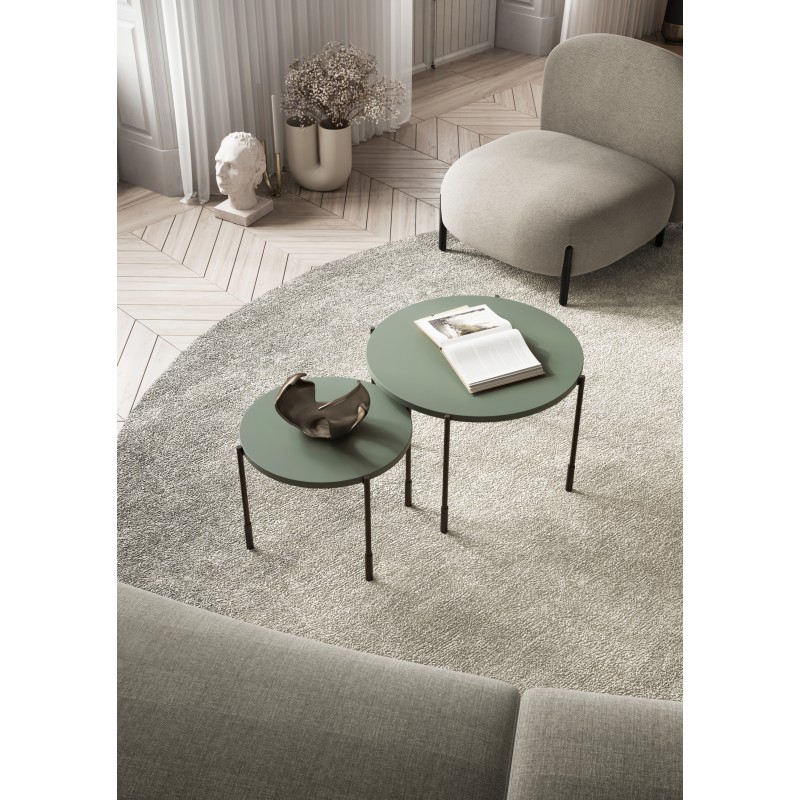 Stolik kawowy Sonatia 60 cm - oliwka, nowoczesny design