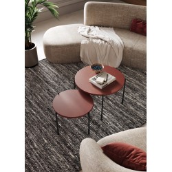 Stolik kawowy Sonatia 60 cm - burgundowy, nowoczesny design