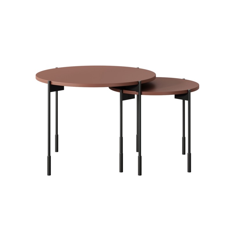 Stolik kawowy Sonatia 60 cm - burgundowy, nowoczesny design
