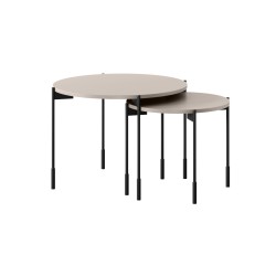 Stolik kawowy Sonatia 60 cm okrągły na metalowych nogach - kaszmir Stolik kawowy Sonatia 60 cm okrągły na metalowych nogach - kaszmir