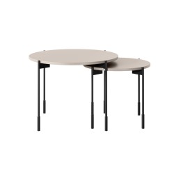 Stolik kawowy Sonatia 60 cm okrągły na metalowych nogach - kaszmir Stolik kawowy Sonatia 60 cm okrągły na metalowych nogach - kaszmir