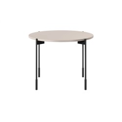 Stolik kawowy Sonatia 60 cm okrągły na metalowych nogach - kaszmir Stolik kawowy Sonatia 60 cm okrągły na metalowych nogach - kaszmir