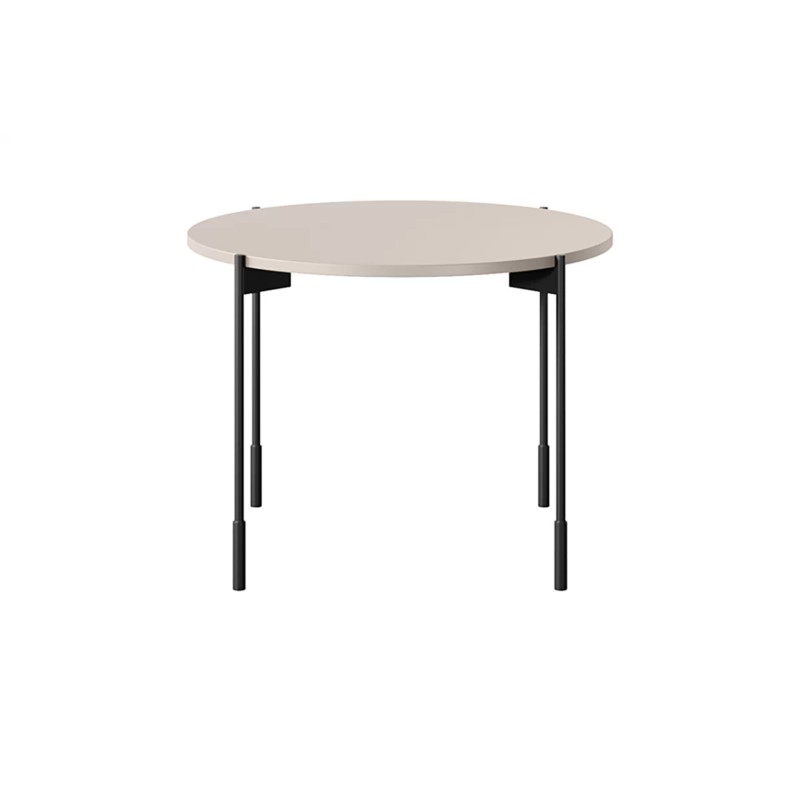 Stolik kawowy Sonatia 60 cm okrągły na metalowych nogach - kaszmir Stolik kawowy Sonatia 60 cm okrągły na metalowych nogach - kaszmir