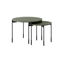 Stolik kawowy Sonatia 45 cm okrągły na metalowych nogach - oliwka Stolik kawowy Sonatia 45 cm okrągły na metalowych nogach - oliwka