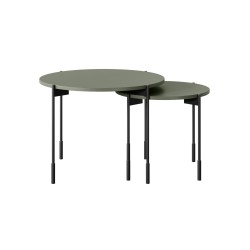Stolik kawowy Sonatia 45 cm okrągły na metalowych nogach - oliwka Stolik kawowy Sonatia 45 cm okrągły na metalowych nogach - oliwka