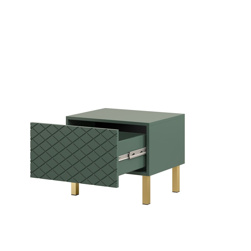 Zestaw szafka nocna stolik Scalia II 50 1SZ 2 szt. - labrador mat / złote nogi - Limitowana oferta Zestaw szafka nocna stolik Scalia II 50 1SZ 2 szt. - labrador mat / złote nogi - Limitowana oferta