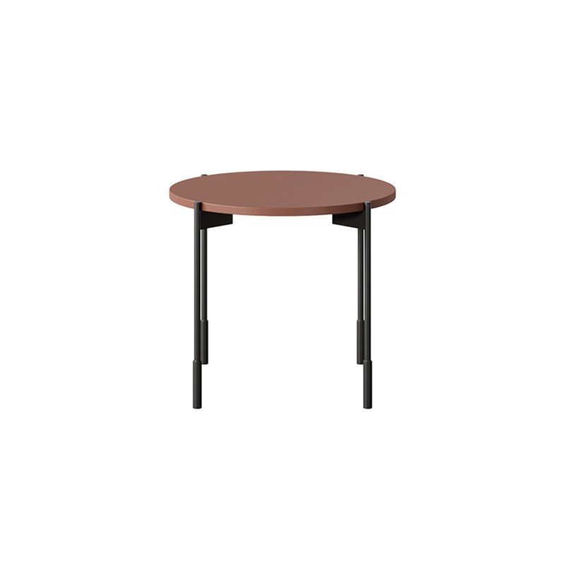 Stolik kawowy Sonatia 45 cm okrągły na metalowych nogach - burgund Stolik kawowy Sonatia 45 cm okrągły na metalowych nogach - burgund